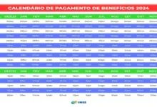 calendario de pagamento inss 2024